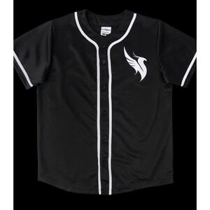 Official Illenium LTD Licensed Baseball Jersey Black White #3 NWT Men Size S